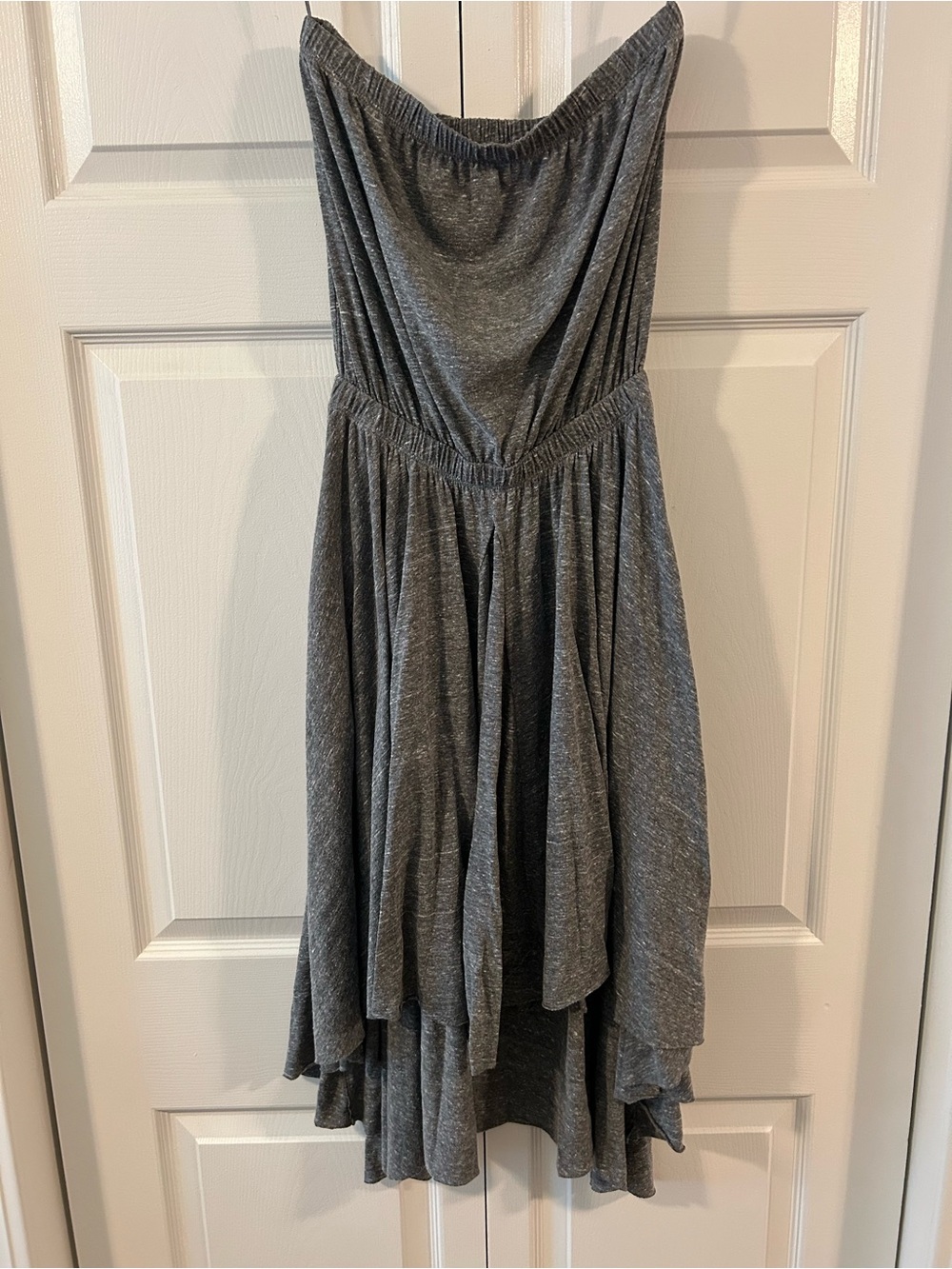 FP Beach Strapless High-Low Women's Dress in Heather Gray